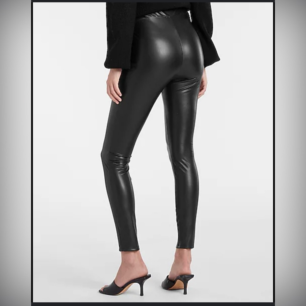 Express Black Faux Leather Leggings
